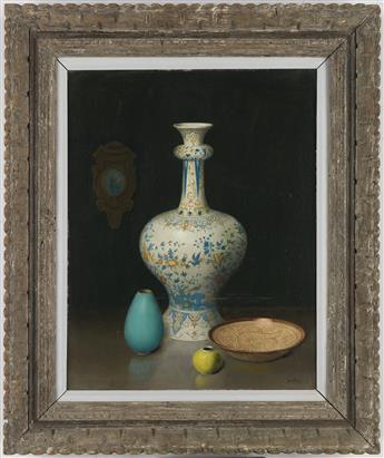 HARRY WATROUS Still Life with a Delft Vase.